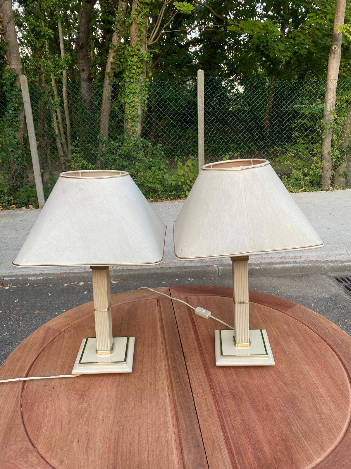 Pair of vintage table lamps from the 70s/80s — Hollywood Regency / Neoclassical style
