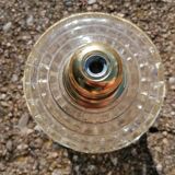 Globe hanging lamp in vintage molded glass