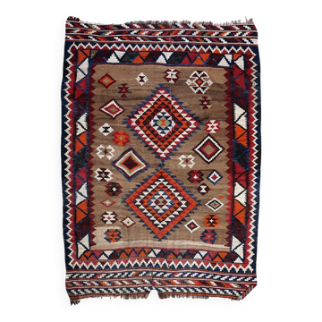 Handmade antique Persian Ardabil kilim rug 137 x 198 cm, 1930s