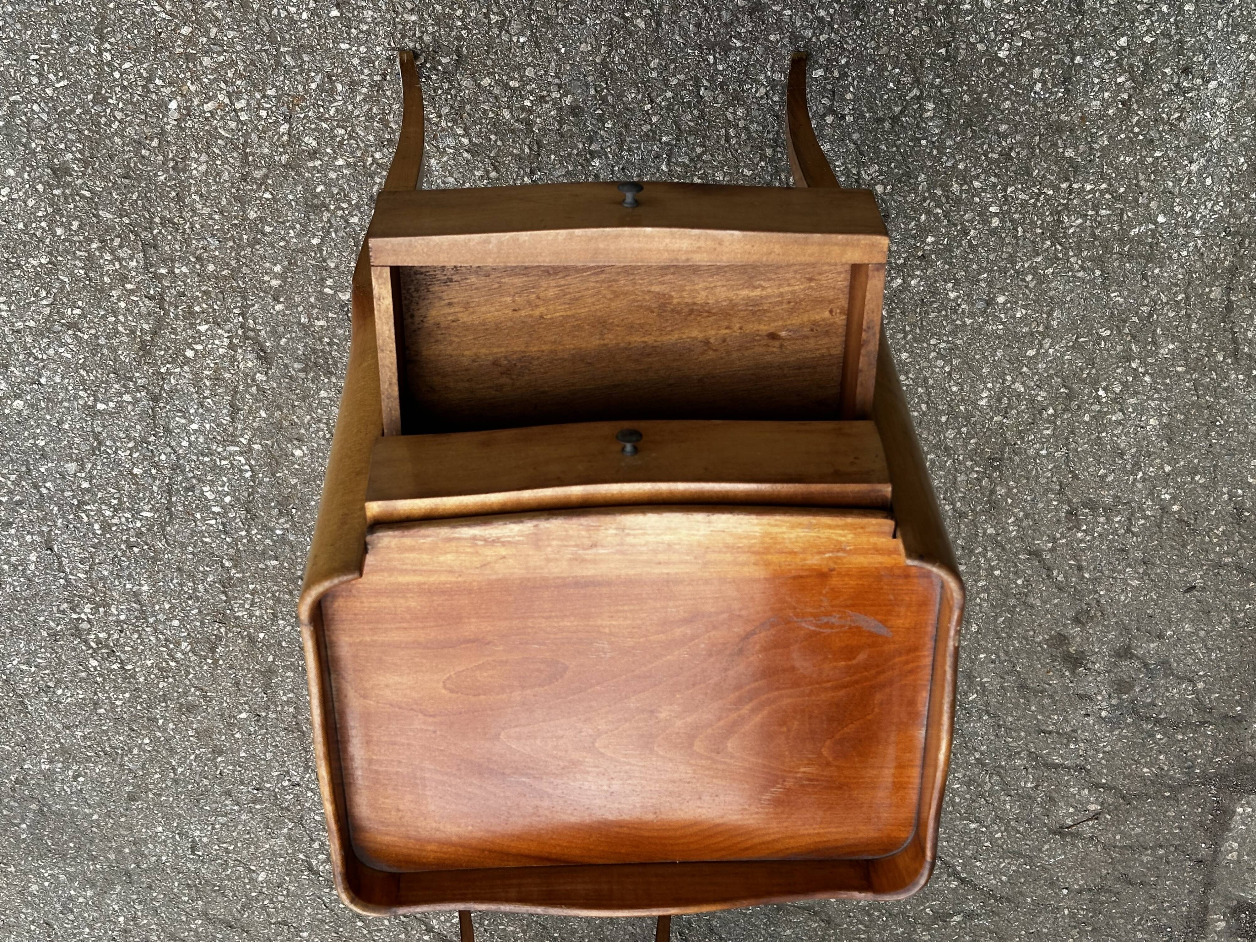 Pair of Louis XV style cherrywood bedside tables