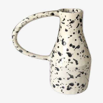 Black speckled handle vase - Cassandre Bouilly