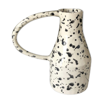 Vase anse moucheté noir - Cassandre Bouilly