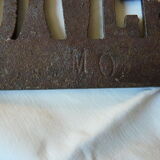 pediment enamelled plate CLEANING brown cast iron