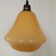 Vintage pendant light, yellow opaline.