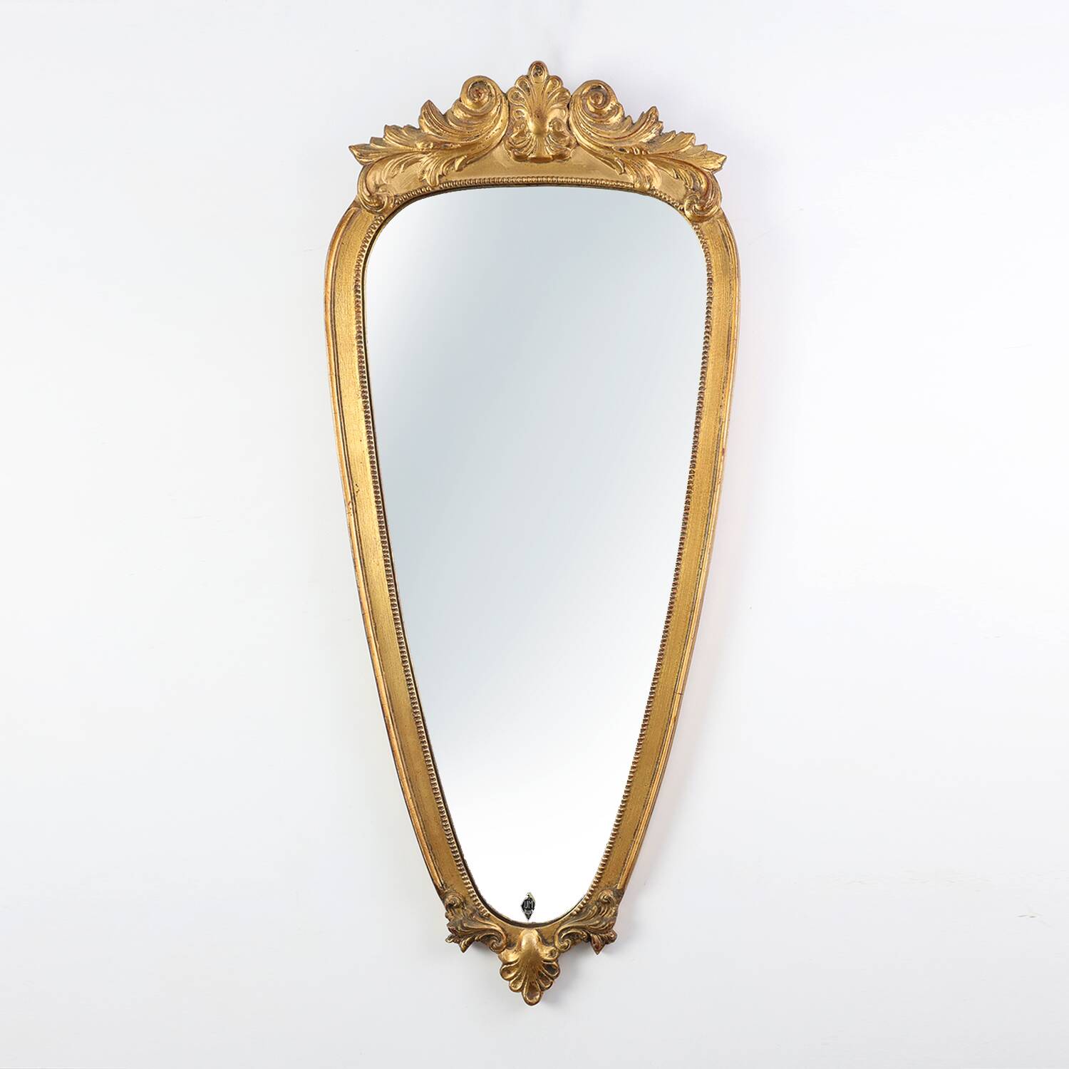 20th Century Louis XV style mirror “VM Belgium” in gilt wood