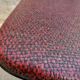 Pair of wooden chairs and red skai, 50s