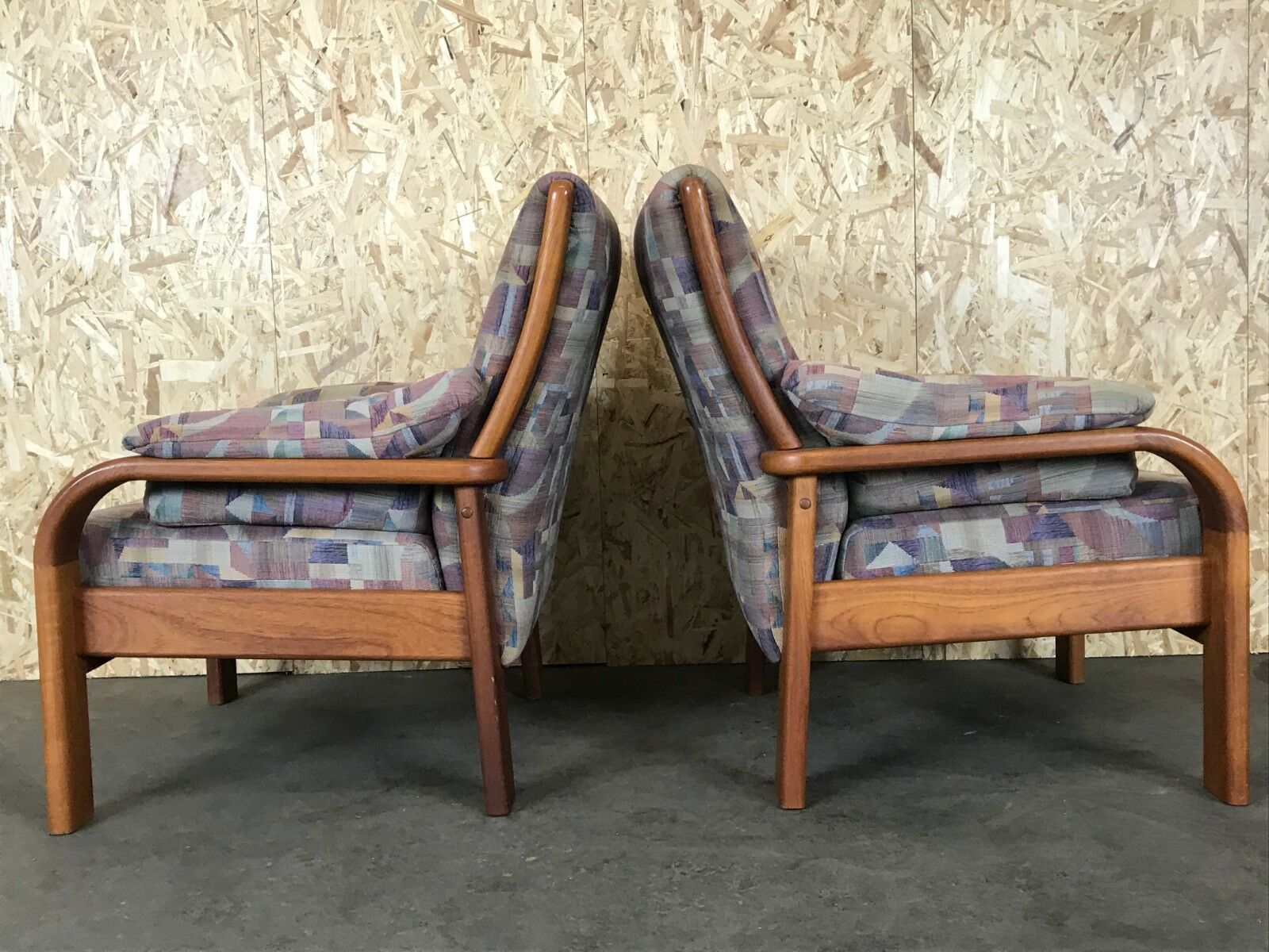 2x 60s 70s Teak Easy Chair Olsen & Laursen Danish Design Denmark