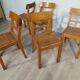 Set de 5 chaises bistrot années 40