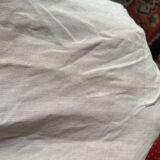 Monogram linen sheet, late 19th century.