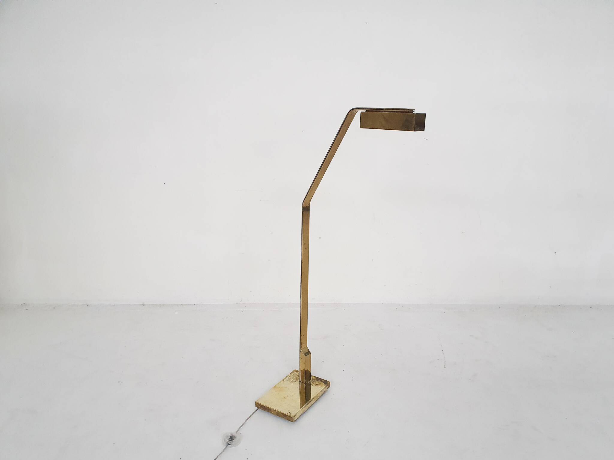 Heavy brass design floor lamp by Cassella, USA 1980's