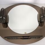 Lupi Cristal Luxor mirror with 2 integrated wall lights and shelf