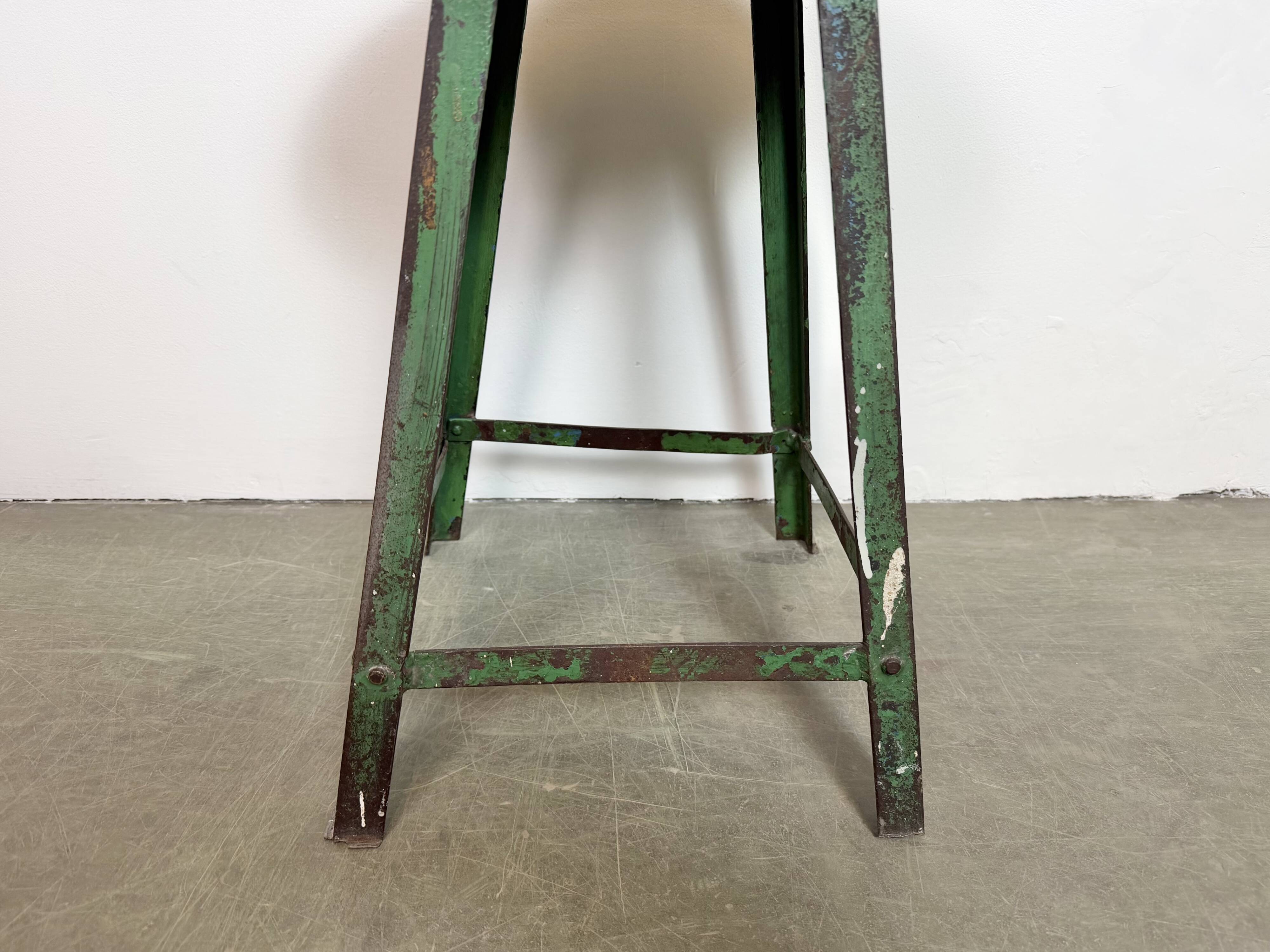 Green Industrial Workshop Stool, 1960s