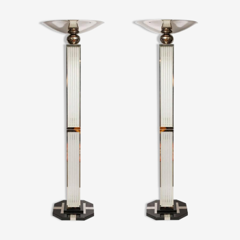 Pair of art-deco floor lamps