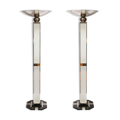 Paire de lampadaires art-déco