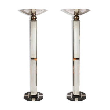 Paire de lampadaires art-déco