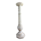Marble or alabaster column..? All sculpted and gadrooned, height 1.11m