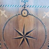 Inlaid walnut entryway sideboard