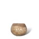 Vase boule rond en marbre beige, Italie 1970