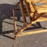Chaise longue en osier