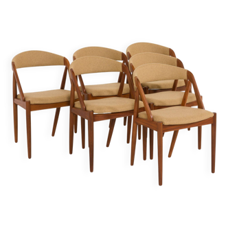 Kai Kristiansen model 31 chairs, set of 6, Denmark 1960s