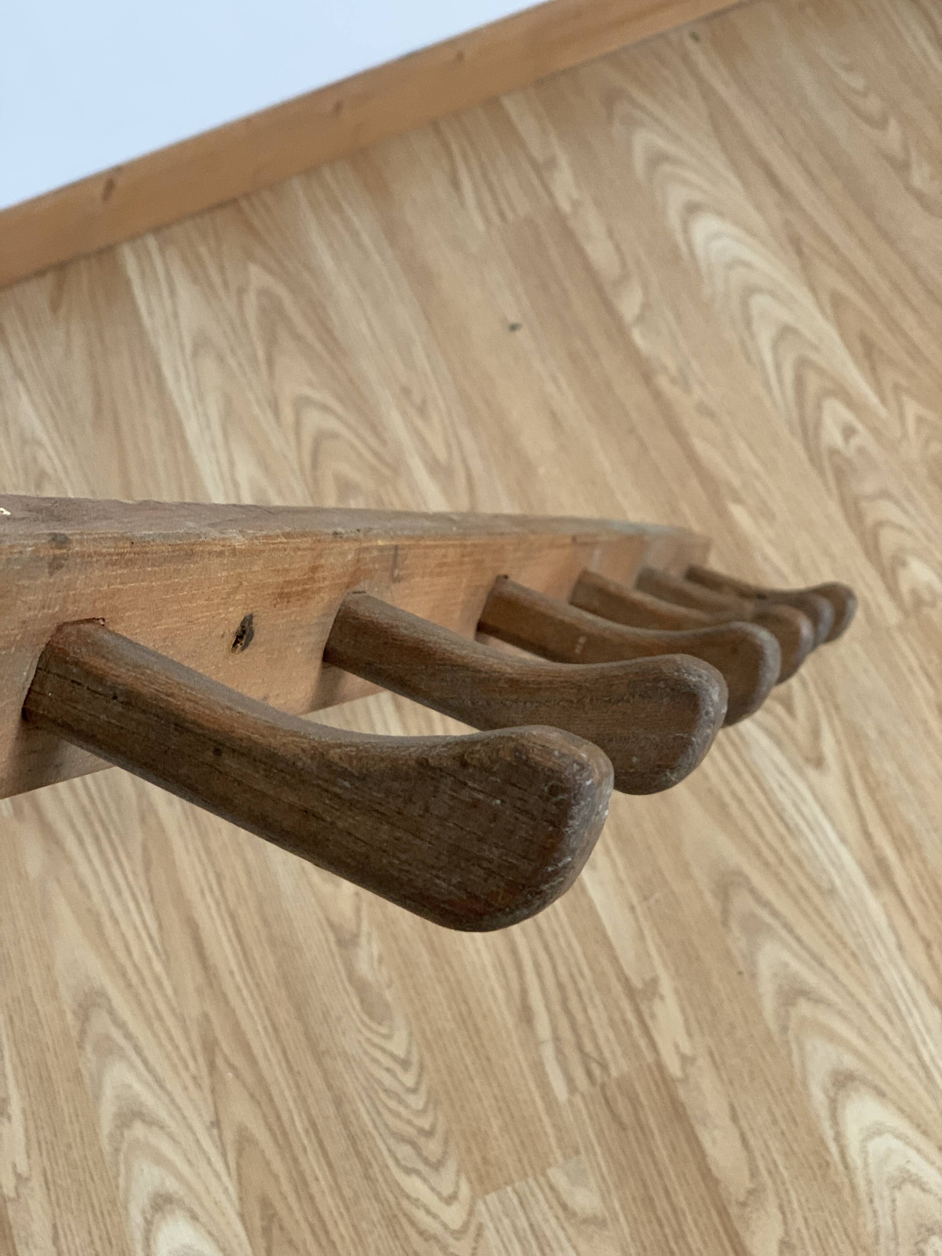 Wooden coat rack