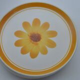 Old service 5 plates sarreguemines model roseline collection art table