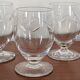 Set of 7 engraved crystal glasses