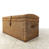 Vintage papercord chest, 1970s