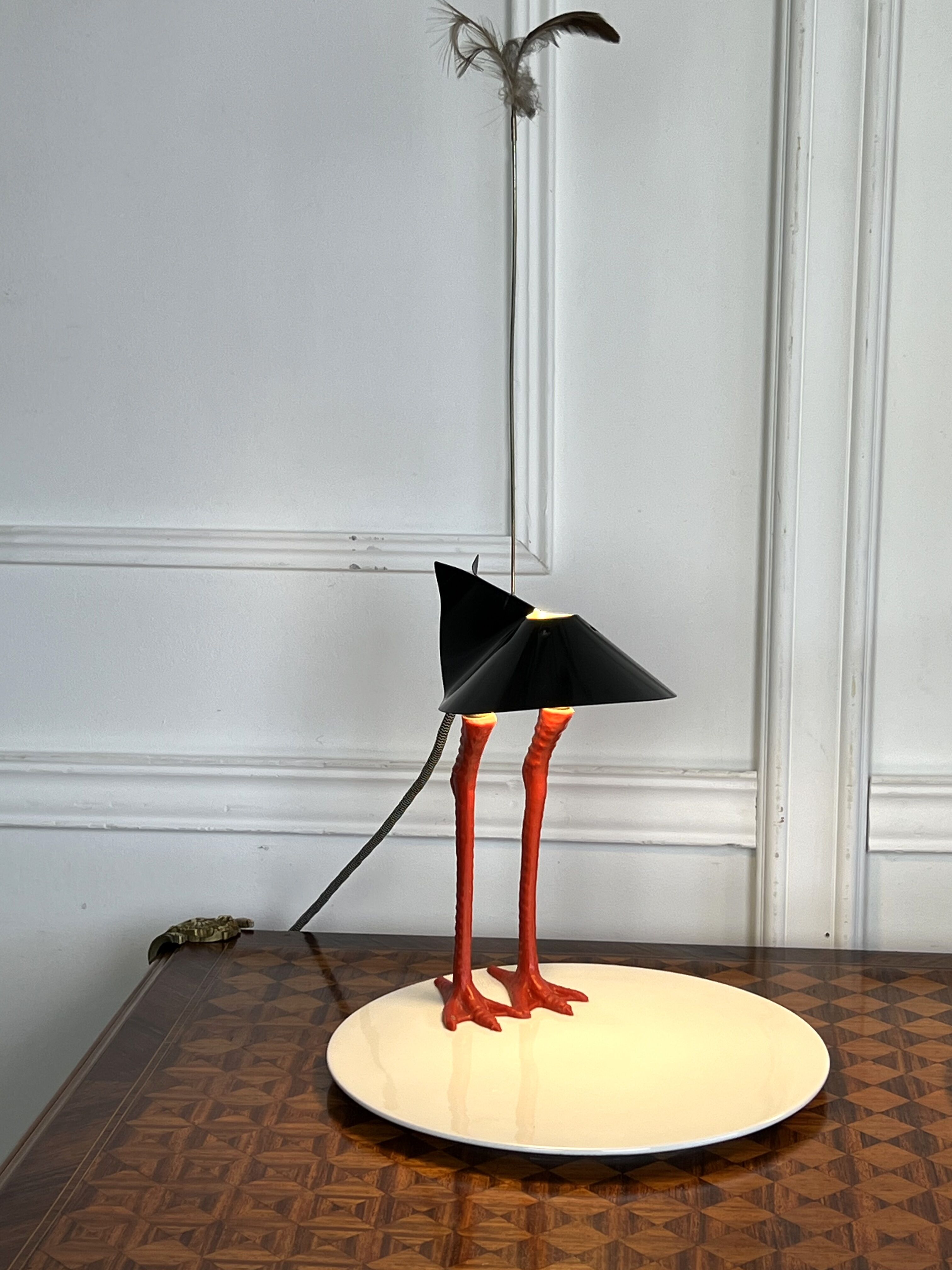 Lamp by Ingo Maurer 1982 bibibibi limited edition metal / porcelain model