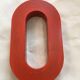 Old letter to sign iron o - 15 cm