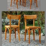 Lot 8 chairs bistro CARTIER 60s