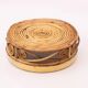 1970s rattan and brass table centrepiece