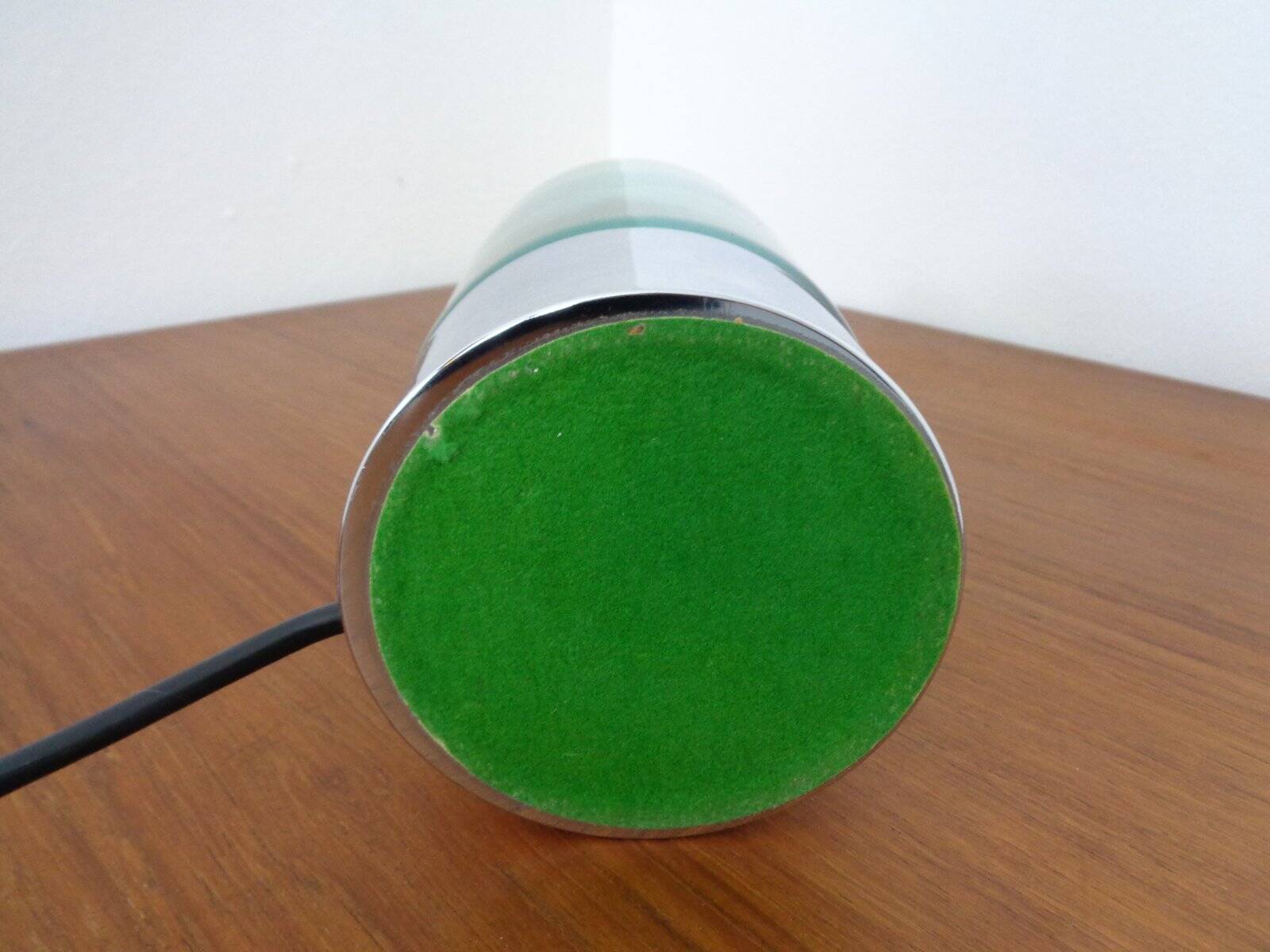 Italian glass and chrome table lamp, 1960s