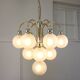 Vintage Orion Brass Ball Chandelier: Mid-Century Modern Sputnik Lighting