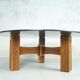 Table basse italienne moderne de bois de rose années 60