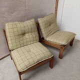 Paire de chauffeuses vintage