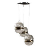 Vintage metal and glass lamp, design, Italy, 1960s-1970s