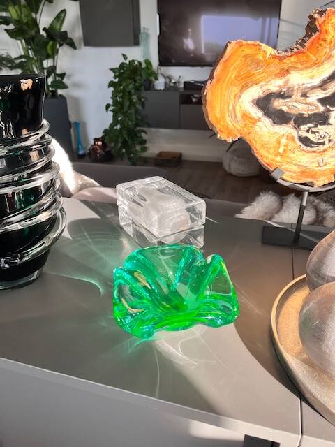 Rare Murano Vide-poche Ouraline Sommerso - Design by Flavio Poli - 1960