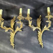 Set of 4 wall sconces in gilded bronze – Louis XV style – 20th century