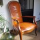 Fauteuil Voltaire en cuir
