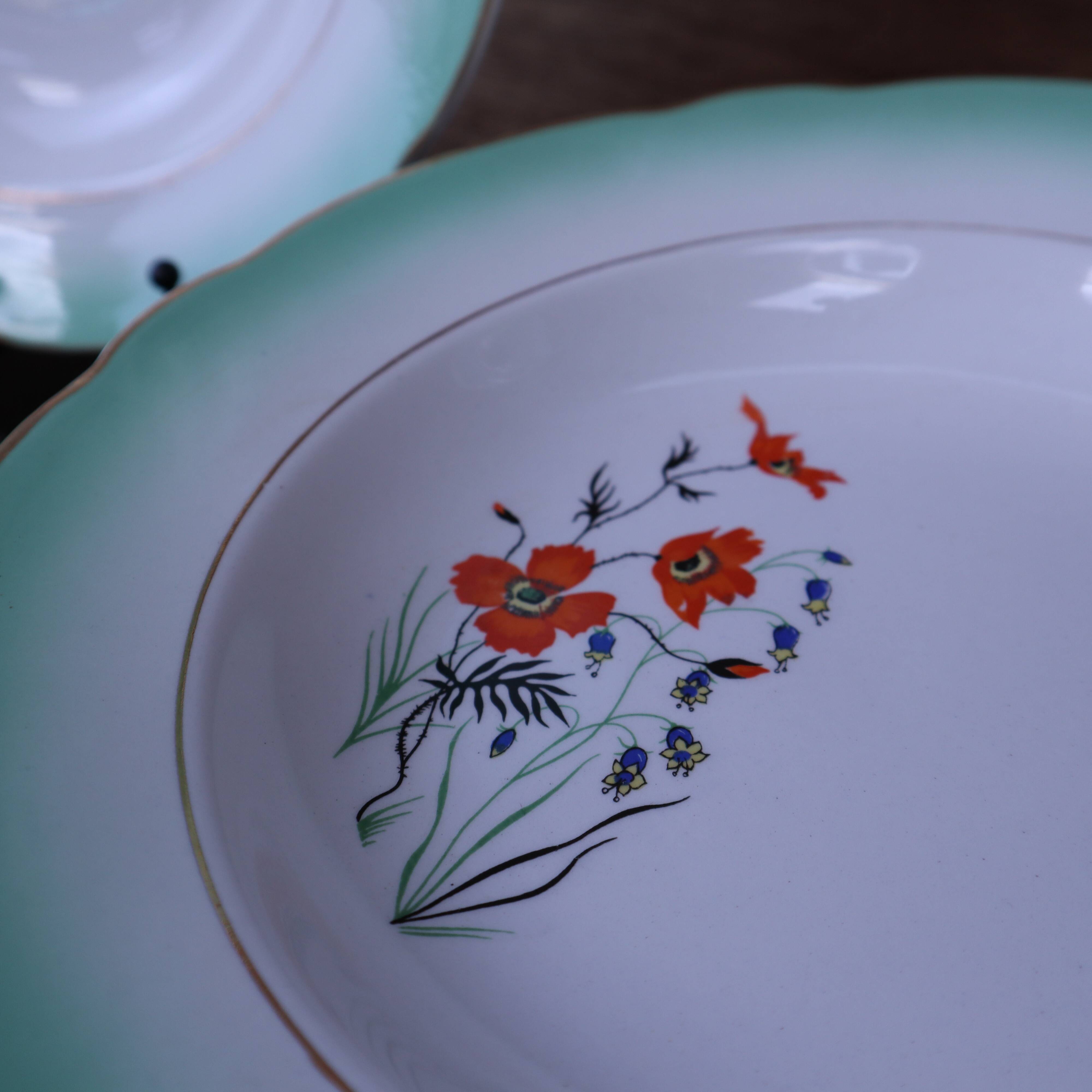 Set of 8 deep plates Sarreguemines "Barèges"