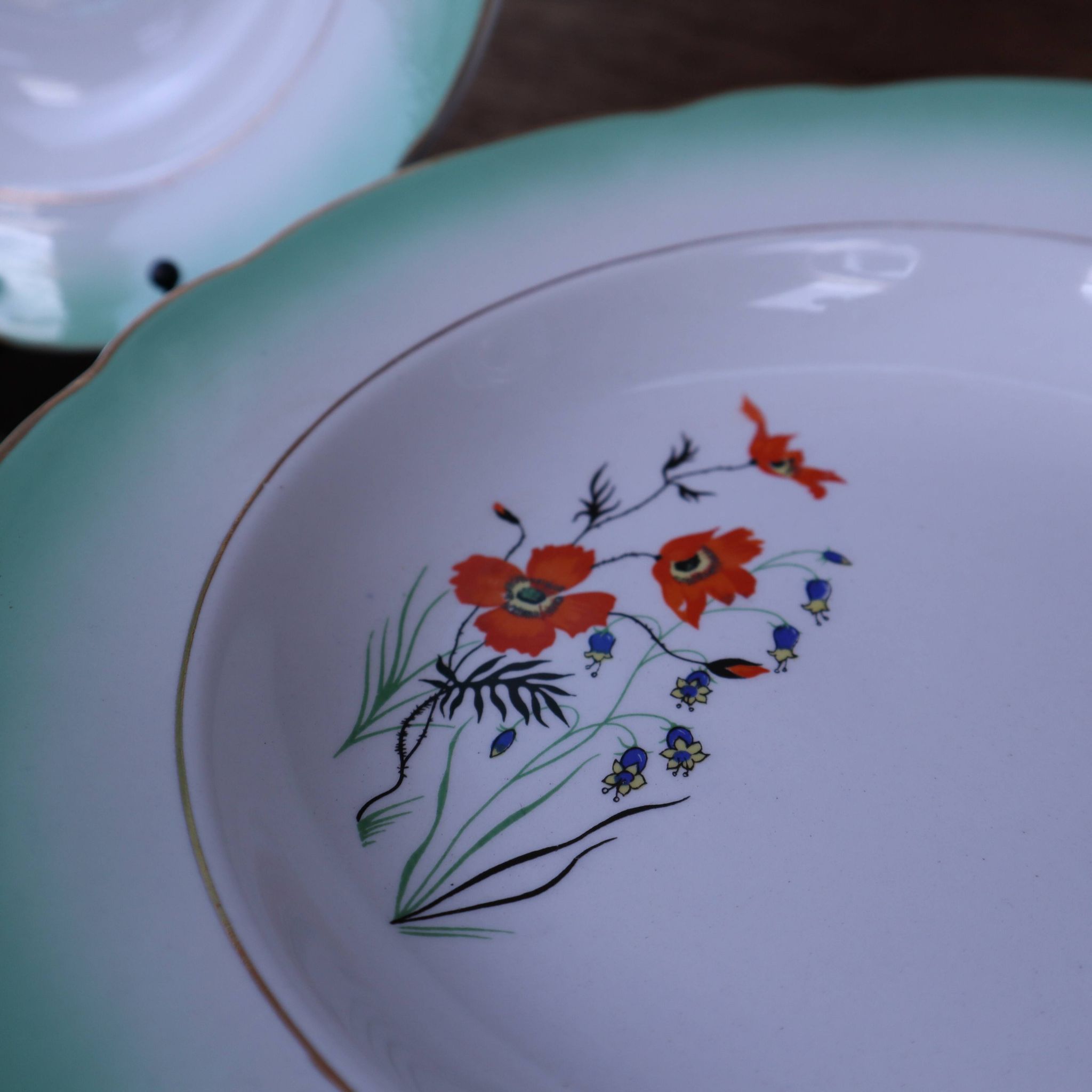 Lot de 8 assiettes creuses Sarreguemines "Barèges"