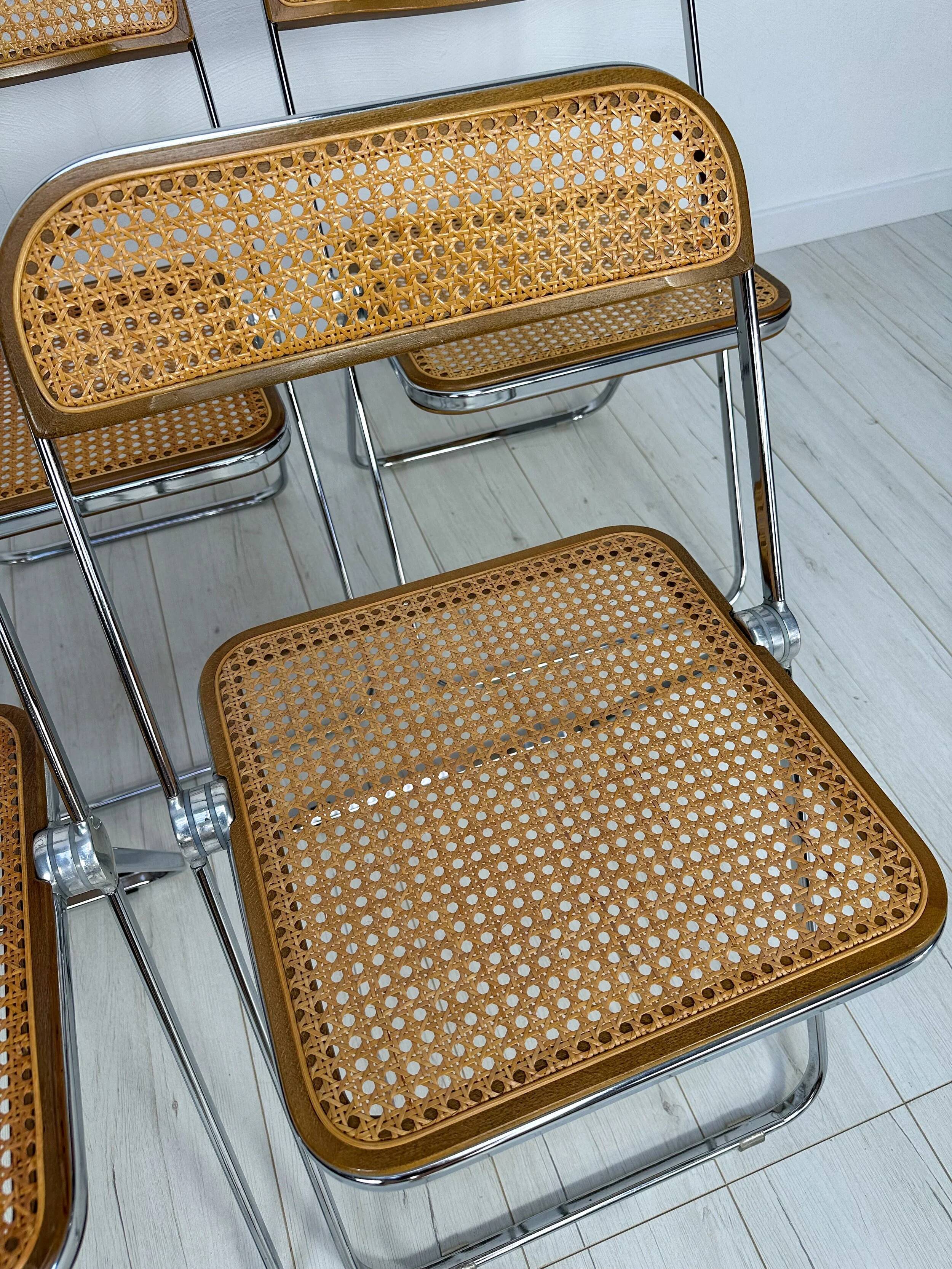 60s Vintage Plia Cane Folding Chair by Giancarlo Piretti - Anonima Castelli