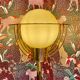 Lampadaire américain verre design 1950.