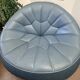 Ottoman Ensemble Cinna — 2 armchairs + leather pouf — Noé Duchaufour-L.