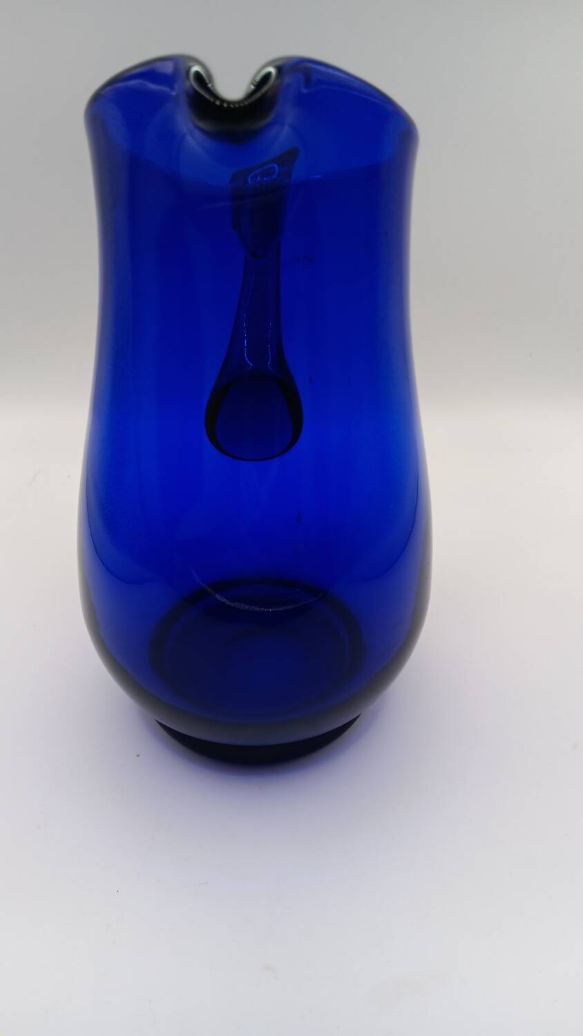 Holmegaard - Pichet / vase en verre Bleu de Bristol de Per Lutken