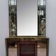 Luigi Brusotti Mid-Century Modern Italian Bar Cabinet with Decorated Mirror