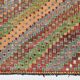 Tapis Kilim vintage vert et orange 7x9, 203x263 cm