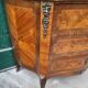 CURVED MARQUETRY CHEST WITH MARBLE TOP 3 ROSEWOOD DRAWERS