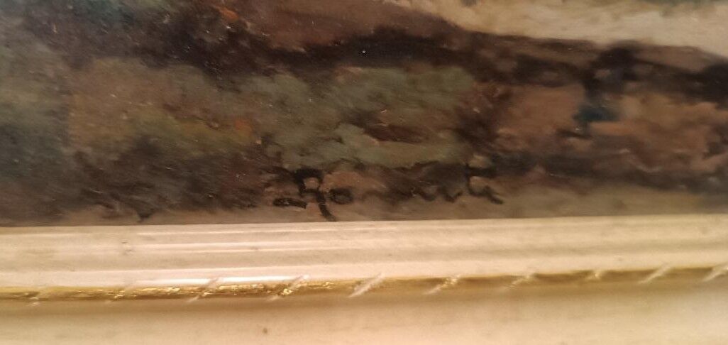 Landscape painting by Gino Romiti (Livorno 1881-1967)